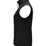 Women's Professional Soft Shell High Collar Showerproof Bodywarmer - Black