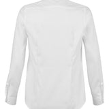 Women's Premium 100% Cotton Long Sleeve Blouse - White