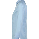 Women's Premium 100% Cotton Long Sleeve Blouse - Light Blue