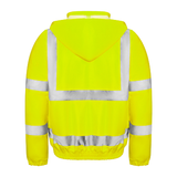 Bridgwater College Unisex Hi Vis Bomber Jacket - Yellow