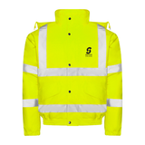 Bridgwater College Unisex Hi Vis Bomber Jacket - Yellow