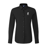 Cannington College Women's Long Sleeve Breathable Poplin Blouse - Black