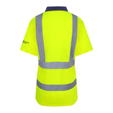 Cannington Nuclear College Unisex High Visibility Polo Shirt - Yellow/Navy