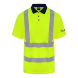 Cannington Nuclear College Unisex High Visibility Polo Shirt - Yellow/Navy