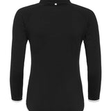 Women's Professional Matt Finish Quarter Zip Top - Black & White