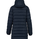 Women's Professional Lightweight Long Padded Parka Jacket - Navy