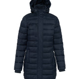 Women's Professional Lightweight Long Padded Parka Jacket - Navy