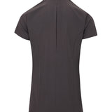 Women's Professional Mandarin Collar Short Sleeve Tunic - Grey