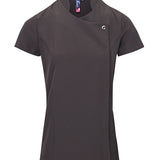 Women's Professional Mandarin Collar Short Sleeve Tunic - Grey