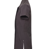 Women's Professional Mandarin Collar Short Sleeve Tunic - Grey