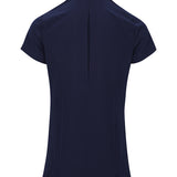 Women's Professional Mandarin Collar Short Sleeve Tunic - Navy