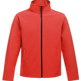 Men's Classic 2 Layer Wind Resistant Soft Shell Jacket - Red