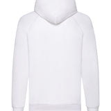 Classic Lightweight Raglan Style Cotton Hooded Sweatshirt - White