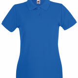 Women's Classic Cotton Short Sleeve Pique Polo Shirt - Royal Blue