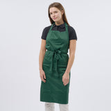 Unisex Professional Poly/Cotton Adjustable Bib Apron - Green