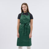 Unisex Professional Poly/Cotton Adjustable Bib Apron - Green