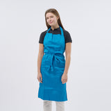 Unisex Professional Poly/Cotton Adjustable Bib Apron - Royal Blue