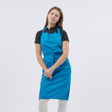 Unisex Professional Poly/Cotton Adjustable Bib Apron - Royal Blue