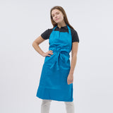 Unisex Professional Poly/Cotton Adjustable Bib Apron - Royal Blue