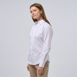 Women's Professional Long Sleeve Breathable Poplin Blouse - White