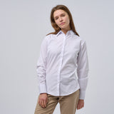 Women's Professional Long Sleeve Breathable Poplin Blouse - White