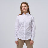 Women's Professional Long Sleeve Breathable Poplin Blouse - White