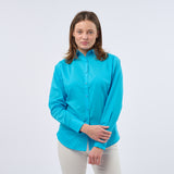 Women's Professional Long Sleeve Breathable Poplin Blouse - Turquoise Blue
