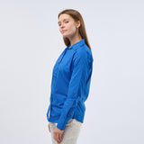 Women's Professional Long Sleeve Breathable Poplin Blouse - Royal Blue
