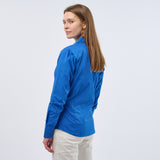 Women's Professional Long Sleeve Breathable Poplin Blouse - Royal Blue