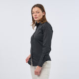 Women's Professional Long Sleeve Breathable Poplin Blouse - Black