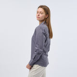 Women's Professional Long Sleeve Breathable Poplin Blouse - Steel