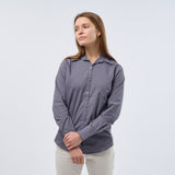 Women's Professional Long Sleeve Breathable Poplin Blouse - Steel