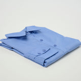 Women's Professional Long Sleeve Breathable Poplin Blouse - Mid Blue