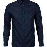 Men's Premium 100% Cotton Long Sleeve Shirt - Dark Blue