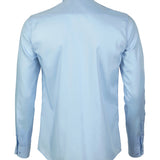 Men's Premium 100% Cotton Long Sleeve Shirt - Light Blue