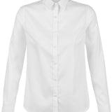 Women's Premium 100% Cotton Long Sleeve Blouse - White