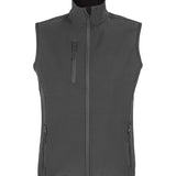 Women's Professional Recycled Soft Shell Waterproof Bodywarmer - Charcoal