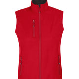 Women's Professional Recycled Soft Shell Waterproof Bodywarmer - Red