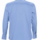 Men's Professional Semi-Cut Away Collar Long Sleeve Shirt - Light Blue