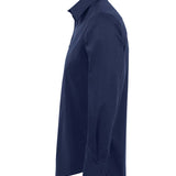 Men's Professional Semi-Cut Away Collar Long Sleeve Shirt - Dark Blue