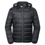 Men's Premium Windproof & Breathable Hooded Padded Jacket - Black