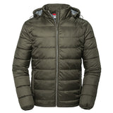 Men's Premium Windproof & Breathable Hooded Padded Jacket - Dark Olive