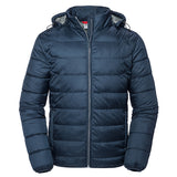 Men's Premium Windproof & Breathable Hooded Padded Jacket - French Navy