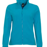 Women's Classic Full Zip Adjustable Fleece Jacket - Aqua