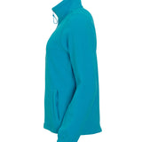 Women's Classic Full Zip Adjustable Fleece Jacket - Aqua