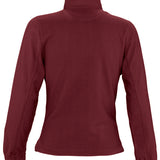 Women's Classic Full Zip Adjustable Fleece Jacket - Burgundy