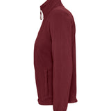 Women's Classic Full Zip Adjustable Fleece Jacket - Burgundy