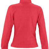 Women's Classic Full Zip Adjustable Fleece Jacket - Red