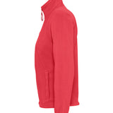 Women's Classic Full Zip Adjustable Fleece Jacket - Red