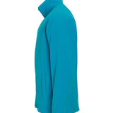 Men's Classic Full Zip Adjustable Fleece Jacket - Aqua